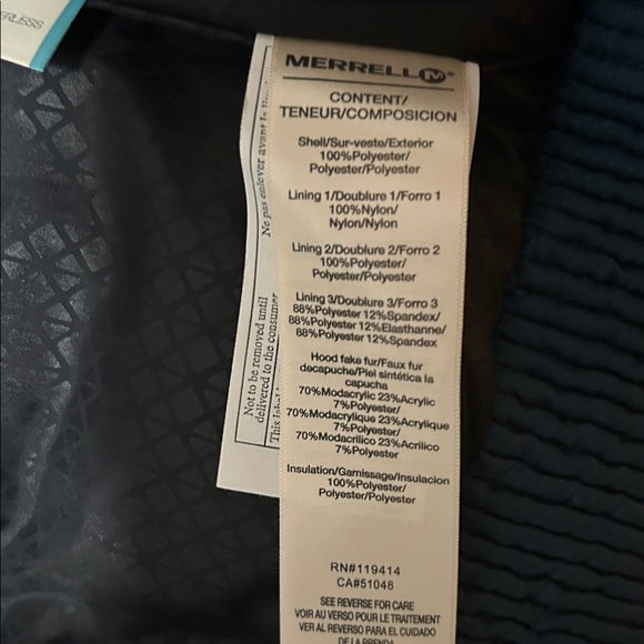 Merrell Blue Puffer Vest - Picture 6 of 7